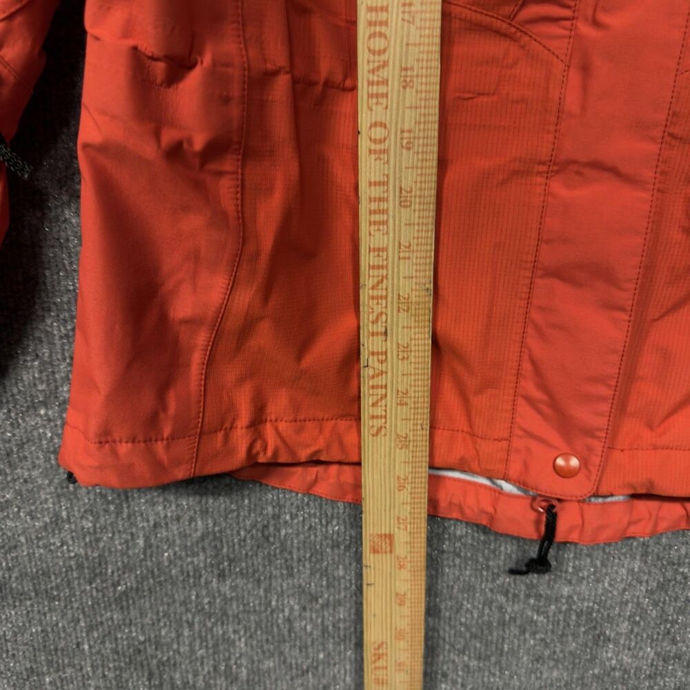 L.L. Bean Gore-Tex Rain Jacket Womens M Orange Hooded Waterproof Hiking Shell - Picture 15 of 16